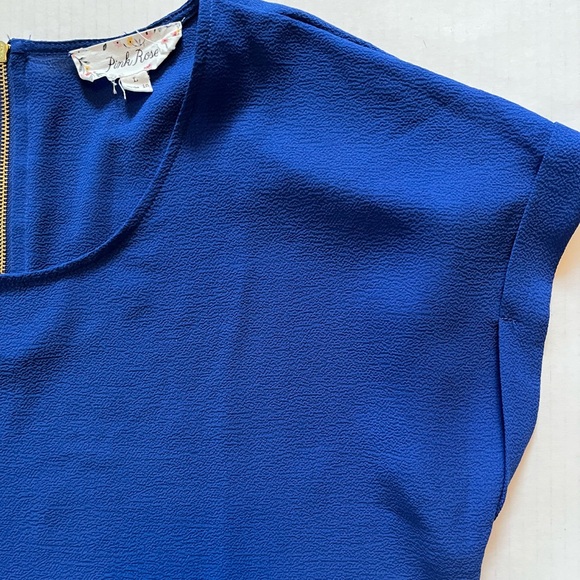Pink Rose Cobalt Blue Too, Sz L - Picture 6 of 8